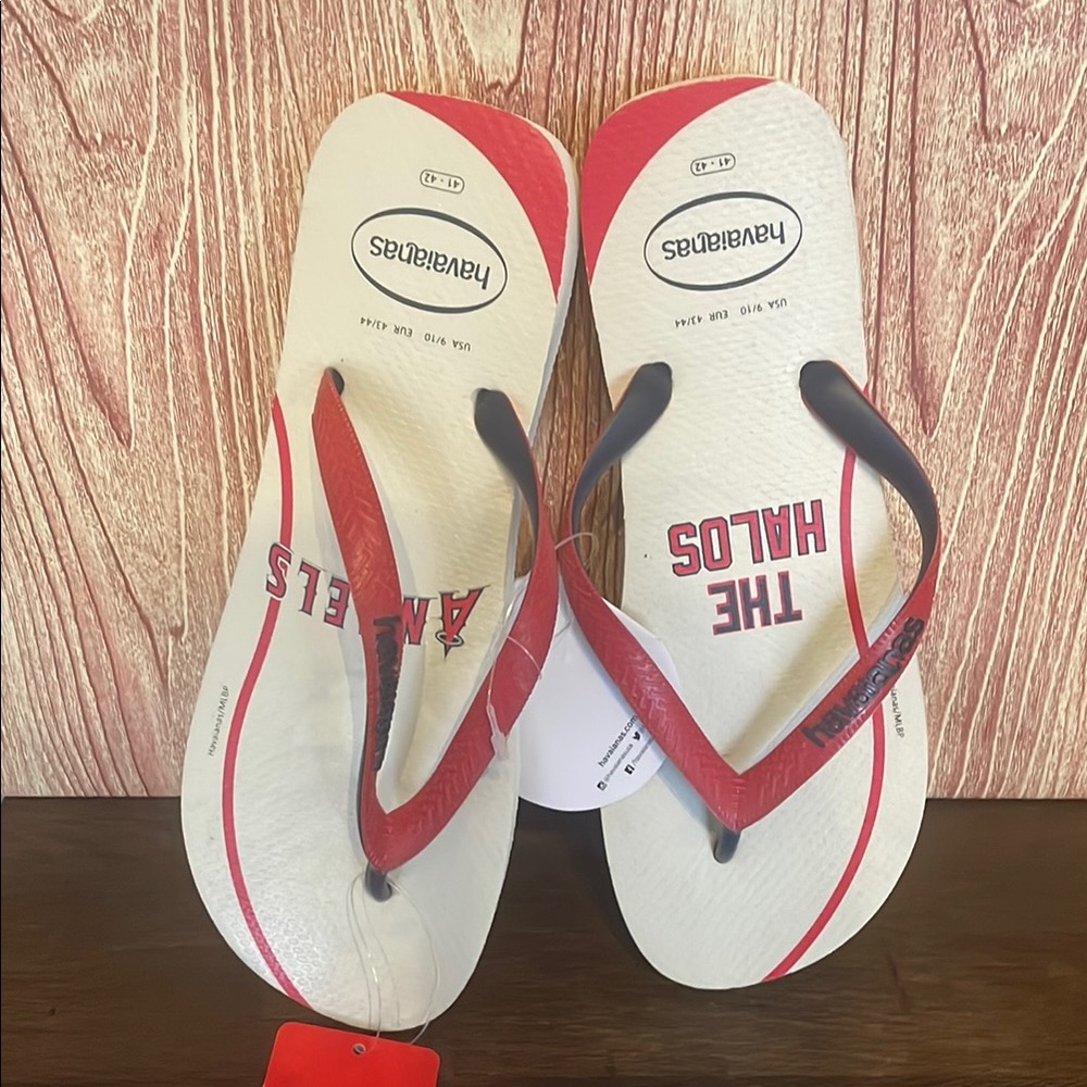 New Men’s Havaianas MLB Angels Flip Flops